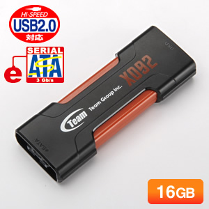 【クリックで詳細表示】eSATA＆USBコンボメモリ(スライド式・16GB) 600-X09216G