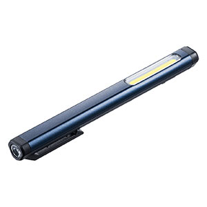 "ペン型LEDライト（LED懐中電灯・USB充電式・マグネット内蔵クリップ・最大300ルーメン・ハンディーライト・COBチップ） 充電式ライト"