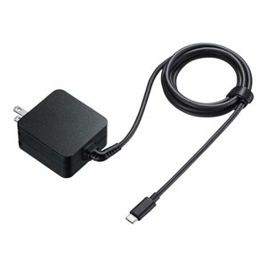 USB Power Delivery対応AC充電器（PD65W・TypeCケーブル一体型・Chromebook対応）