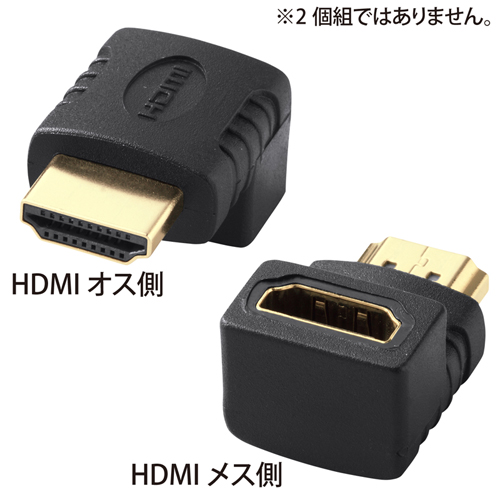 モニター裏面がスッキリ！L型HDMIアダプタ 詳細写真1