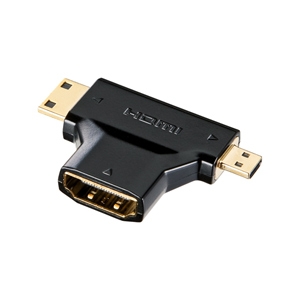 "HDMI変換アダプタ ミニHDMI マイクロHDMI ブラック VGA・DVIケーブル"