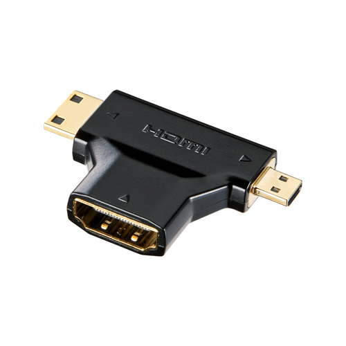 HDMI変換アダプタ ミニHDMI マイクロHDMI ブラック