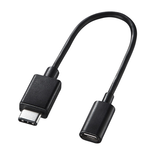 USB2.0変換ケーブル（type C オス - micro B メス・10cm）