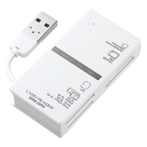 【クリックでお店のこの商品のページへ】【わけあり在庫処分】 USB2.0 マルチカードリーダーライター(SD、microSD、MS、xD対応・ホワイト) ADR-CML3W