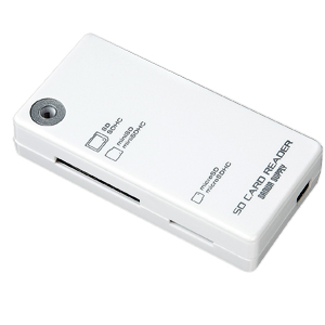 【クリックでお店のこの商品のページへ】【わけあり在庫処分】 USB2.0 デュアルバスカードリーダーライター(ホワイト) ADR-DMCU2MW