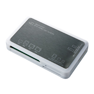 【クリックで詳細表示】USB2.0 デュアルバスカードリーダーライター(シルバー) ADR-DMLT16SV