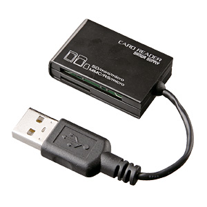 【クリックでお店のこの商品のページへ】USB2.0 カードリーダーライター(ブラック) ADR-MCSDU2BK
