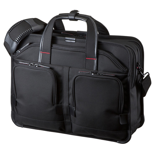 【クリックで詳細表示】ビジネスバッグ(15.6型ワイド・ダブルルーム・ブラック・PRO) BAG-EXE8