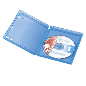 【クリックで詳細表示】【期間限定特価】ブルーレイディスクケース(1枚収納・クリアブルー・5枚セット) BD-N1-5BL