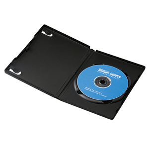 【クリックでお店のこの商品のページへ】DVDトールケース(1枚収納・ブラック・3枚セット) DVD-N1-03BK