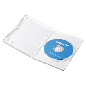 【クリックで詳細表示】DVDトールケース(1枚収納・ホワイト・3枚セット) DVD-N1-03WH