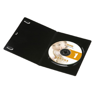 【クリックで詳細表示】【わけあり在庫処分】 超スリムDVDトールケース(1枚収納・ブラック・3枚セット) DVD-S1-03BK