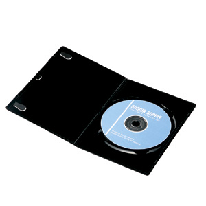 【クリックでお店のこの商品のページへ】超スリムDVDトールケース(1枚収納・ブラック・10枚セット) DVD-S1-10BK