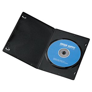 【クリックでお店のこの商品のページへ】スリムDVDトールケース(1枚収納・ブラック・10枚セット) DVD-SL10BK