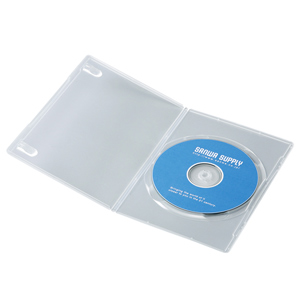 【クリックでお店のこの商品のページへ】スリムDVDトールケース(1枚収納・クリア・10枚セット) DVD-U1-10C