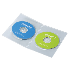【クリックで詳細表示】【わけあり在庫処分】スリムDVDトールケース(2枚収納・クリア・3枚セット) DVD-U2-03C