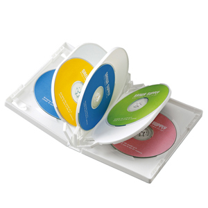 【クリックでお店のこの商品のページへ】DVDトールケース(8枚収納・ホワイト) 3個セット DVD-W8-03WH