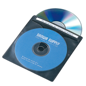 【クリックでお店のこの商品のページへ】DVD・CD用不織布ケース(2枚収納・ブラック・120枚セット) FCD-FN120BK