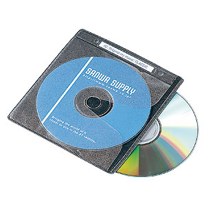 【クリックで詳細表示】2穴付DVD・CD用不織布ケース(2枚収納・ブラック・300枚セット) FCD-FR300BK