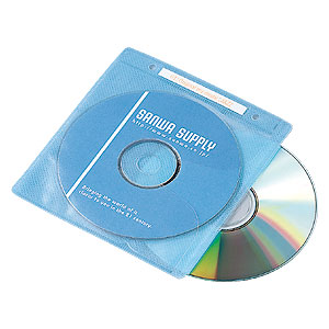 【クリックでお店のこの商品のページへ】2穴付DVD・CD用不織布ケース(2枚収納・6色ミックス・300枚セット) FCD-FR300MX