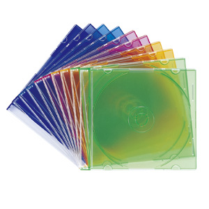 【クリックで詳細表示】DVD・CDスリムプラケース(5色ミックス・10枚セット) FCD-U10MXN