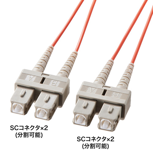 光ファイバーケーブル Sc Scコネクタ 15m コア径62 5ミクロン Hkb Scsc6 15lの販売商品 通販ならサンワダイレクト