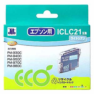 【クリックで詳細表示】リサイクルインク ICLC21互換 ライトシアン JIT-E21LC