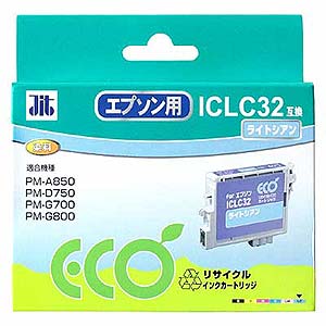 【クリックでお店のこの商品のページへ】リサイクルインク ICLC32互換 ライトシアン JIT-E32LC