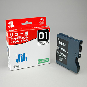 【クリックでお店のこの商品のページへ】リサイクルインク リコー RC-1K01互換 ブラック JIT-R01B
