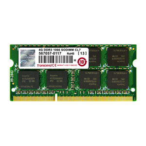 【クリックで詳細表示】Transcend 4GB Memory for NotePC/DDR3-1066(PC3-8500) JM1066KSN-4G JM1066KSN-4G