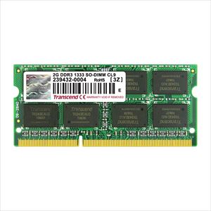 【クリックで詳細表示】Transcend ノートPC用増設メモリ 2GB DDR3-1333 PC3-10600 SO-DIMM JM1333KSU-2G JM1333KSU-2G