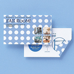 【クリックでお店のこの商品のページへ】インクジェットカラー名刺カード(ブルー・5シート) JP-MCBL2