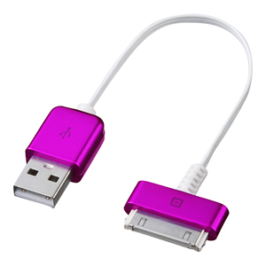 【クリックでお店のこの商品のページへ】iPod・iPhone 3GS用USBケーブル Paleta de Colores(ピンク・Rosa) KB-IPUSBP