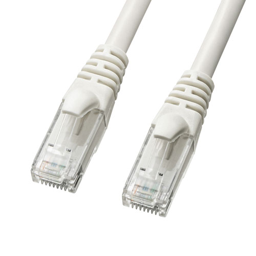 カテゴリ6Aより線LANケーブル（ホワイト・0.5m）