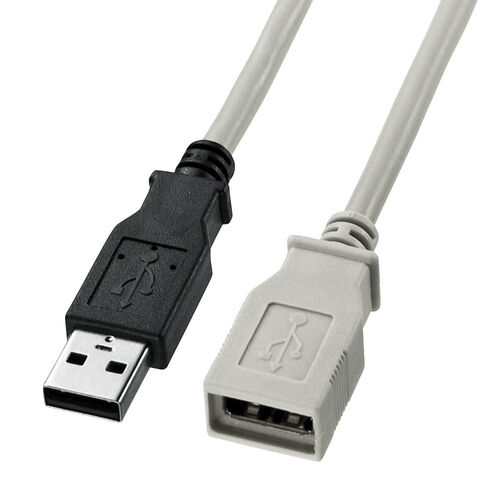 USB2.0延長ケーブル（3m・ライトグレー）