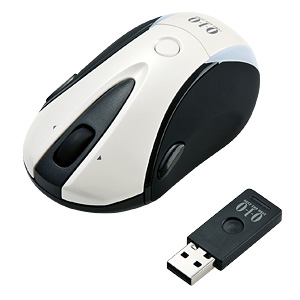 【クリックで詳細表示】【わけあり在庫処分】 2.4Gワイヤレスレーザーマウス010(ホワイト) MA-010RFW