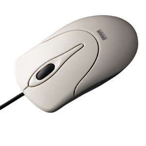 【クリックでお店のこの商品のページへ】オプティカルスクロールマウス(USB用・大型・ライトグレー) MA-93HU