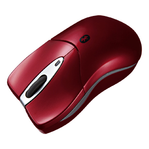 【クリックでお店のこの商品のページへ】小型Bluetoothレーザーマウス(レッド) MA-BTLS18R