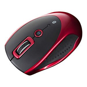 【クリックでお店のこの商品のページへ】Bluetooth3.0レーザーマウス(レーザー式・5ボタン・レッド) MA-BTLS19R