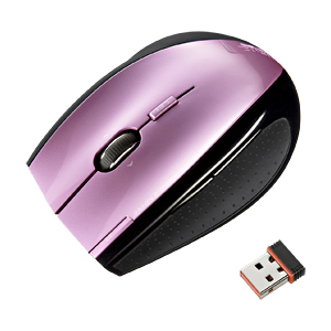 【クリックでお店のこの商品のページへ】【わけあり在庫処分】 極小レシーバーワイヤレスレーザーマウス(ピンク) MA-NANOLS7P