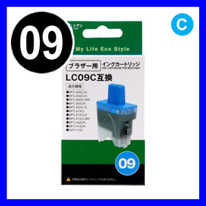 【クリックでお店のこの商品のページへ】【期間限定特価】ブラザー LC09C 互換 汎用インクカートリッジ OMB-09C