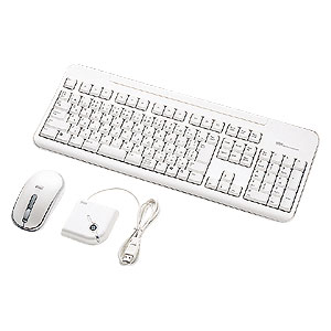 【クリックでお店のこの商品のページへ】ワイヤレス マウスキーボード(ホワイト) SKB-WL07SETW