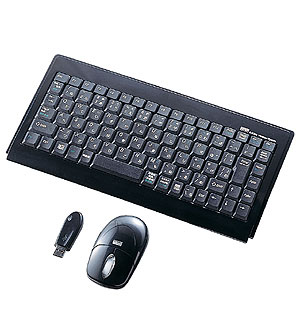 【クリックでお店のこの商品のページへ】マウス付無線コンパクトキーボード(クリアブラック) SKB-WL09SETBK