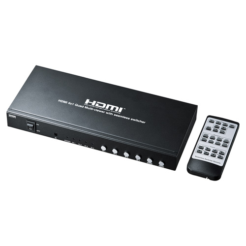【クリックで詳細表示】【期間限定価格】HDMI画面分割切替器(4入力・1出力) SW-HD41MTV