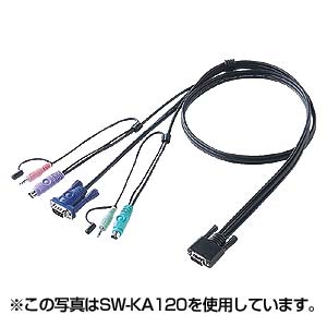 【クリックで詳細表示】パソコン自動切替器用ケーブル(5.0m) SW-KA500