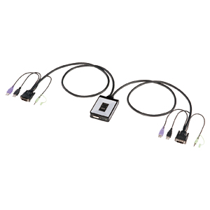 【クリックでお店のこの商品のページへ】フルHD対応DVIパソコン自動切替器(USB対応・2：1) SW-KVM2DU