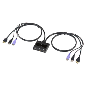 【クリックでお店のこの商品のページへ】フルHD対応HDMIパソコン切替器(2：1) SW-KVM2HU