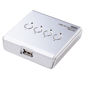 【クリックでお店のこの商品のページへ】USB2.0手動切替器(4：1) SW-US24