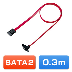 【クリックでお店のこの商品のページへ】L型シリアルATA2ケーブル(0.3m) TK-SATA-03LLA
