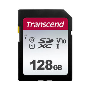 "Transcend SDXCカード 128GB Class10 UHS-I U1 V10 TS128GSDC300S SDカード"